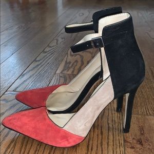 Zara multi color heeled sandals size 6